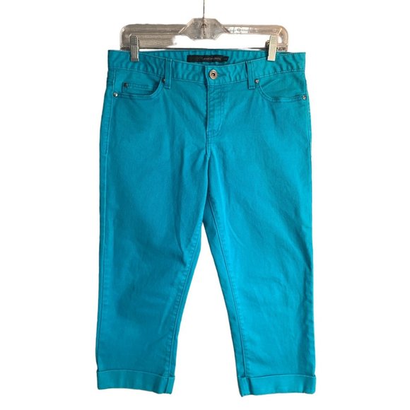 Calvin Klein Pants - Calvin Klein Cropped Denim Turquoise Jeans Women's Size 10